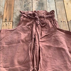 Paperbag wide leg pants